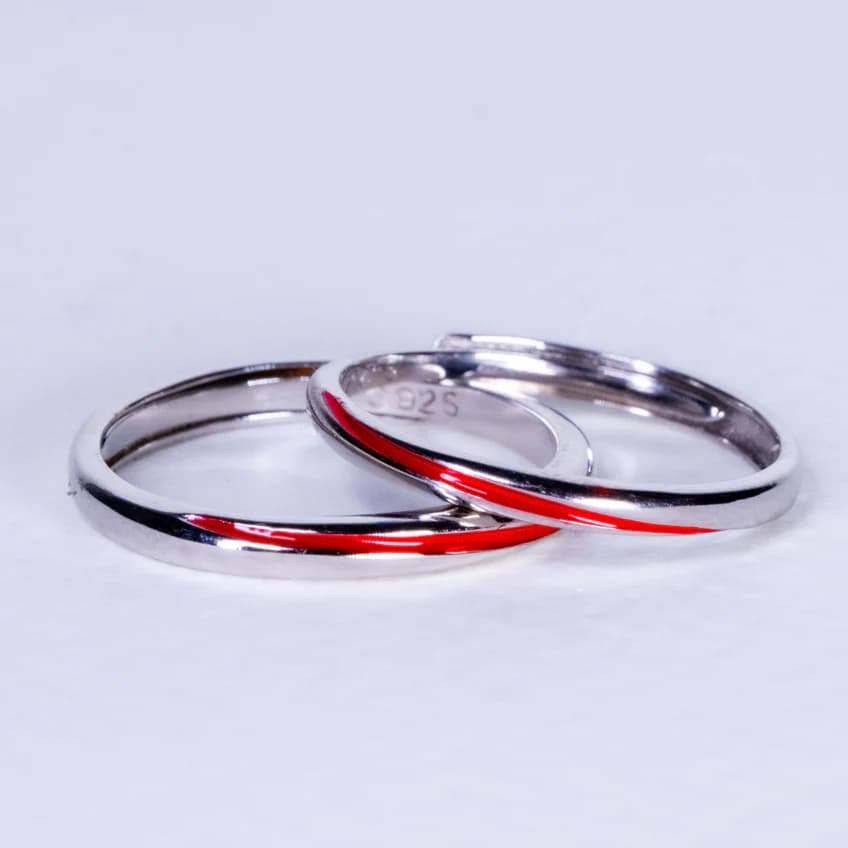 Anillo "Hilo rojo del destino"