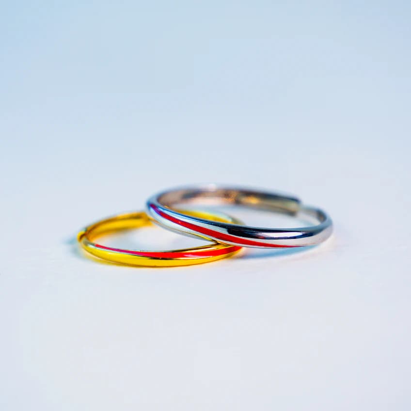 Anillo "Hilo rojo del destino"