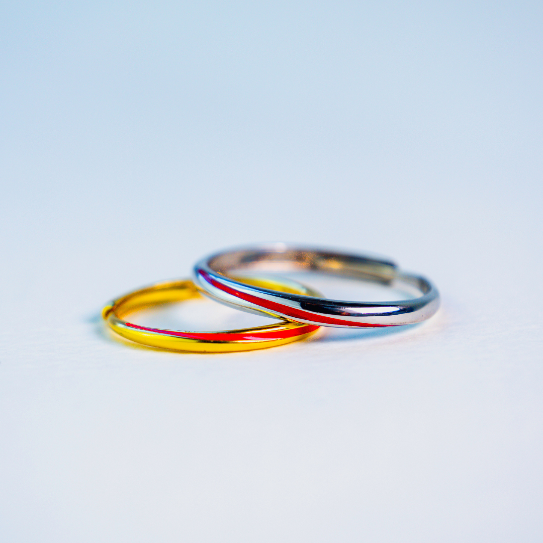 Anillo "Hilo rojo del destino"