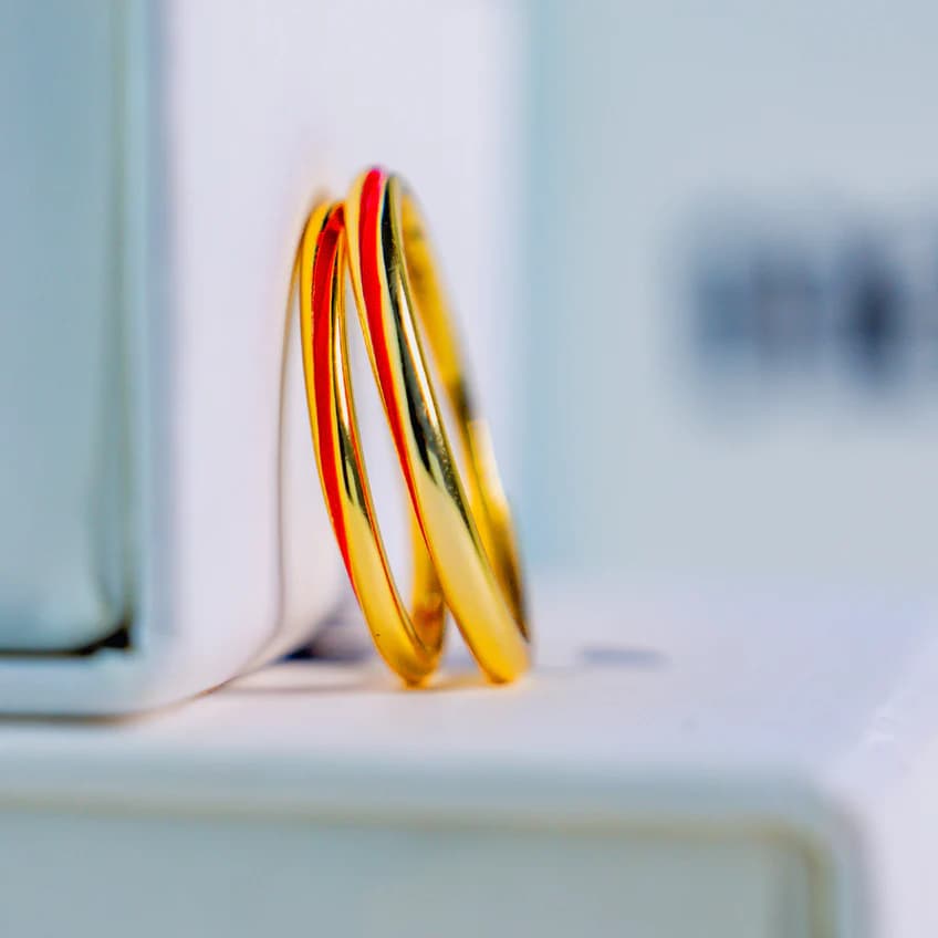 Anillo "Hilo rojo del destino"