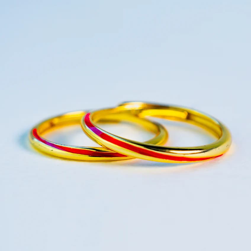 Anillo "Hilo rojo del destino"