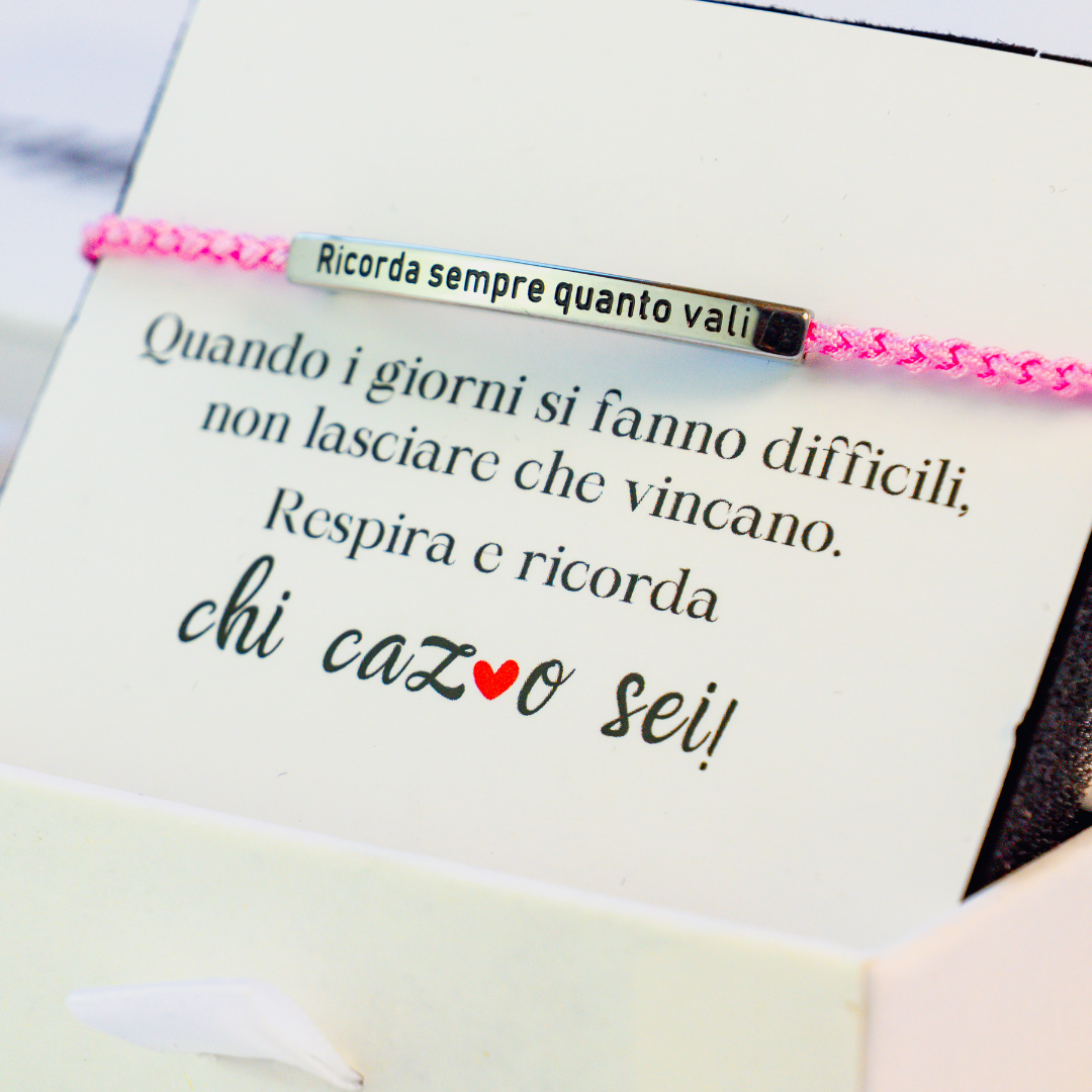 Recuerda siempre lo que vales - Pulsera motivacional