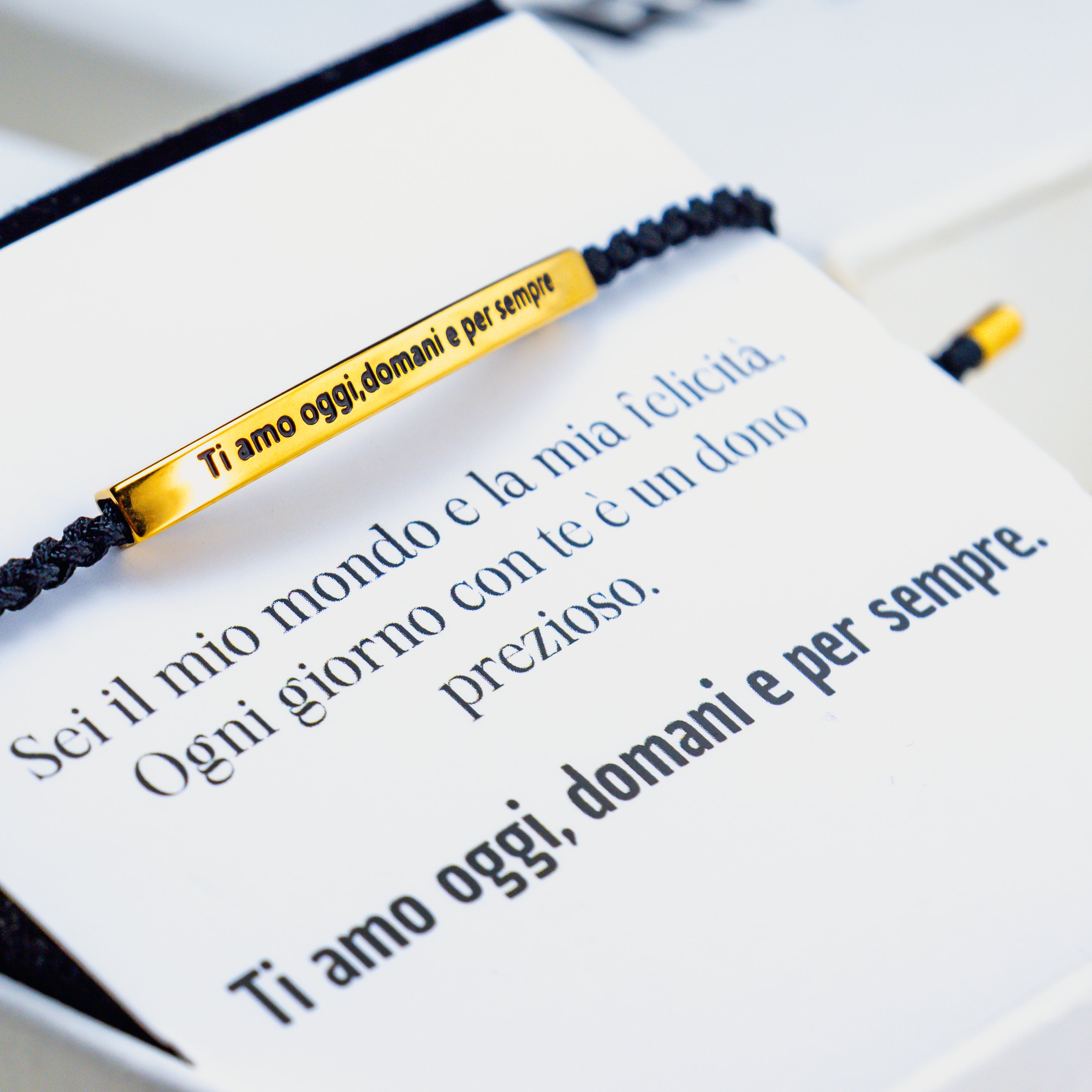 Pulsera con grabado "Te quiero hoy, mañana y siempre