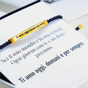 Pulsera con grabado "Te quiero hoy, mañana y siempre