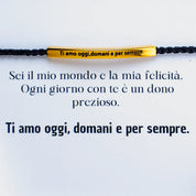 Pulsera con grabado "Te quiero hoy, mañana y siempre