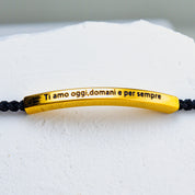 Pulsera con grabado "Te quiero hoy, mañana y siempre