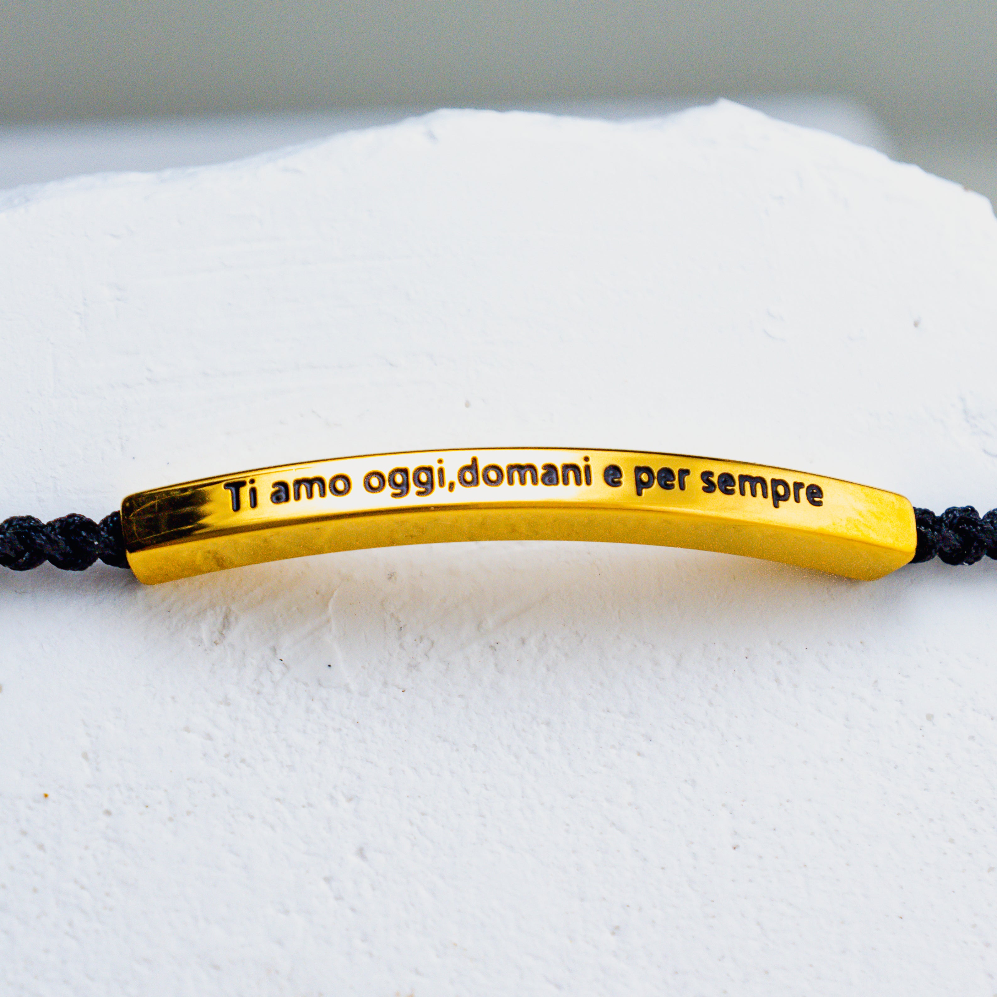 Pulsera con grabado "Te quiero hoy, mañana y siempre