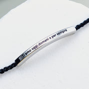 Pulsera con grabado "Te quiero hoy, mañana y siempre