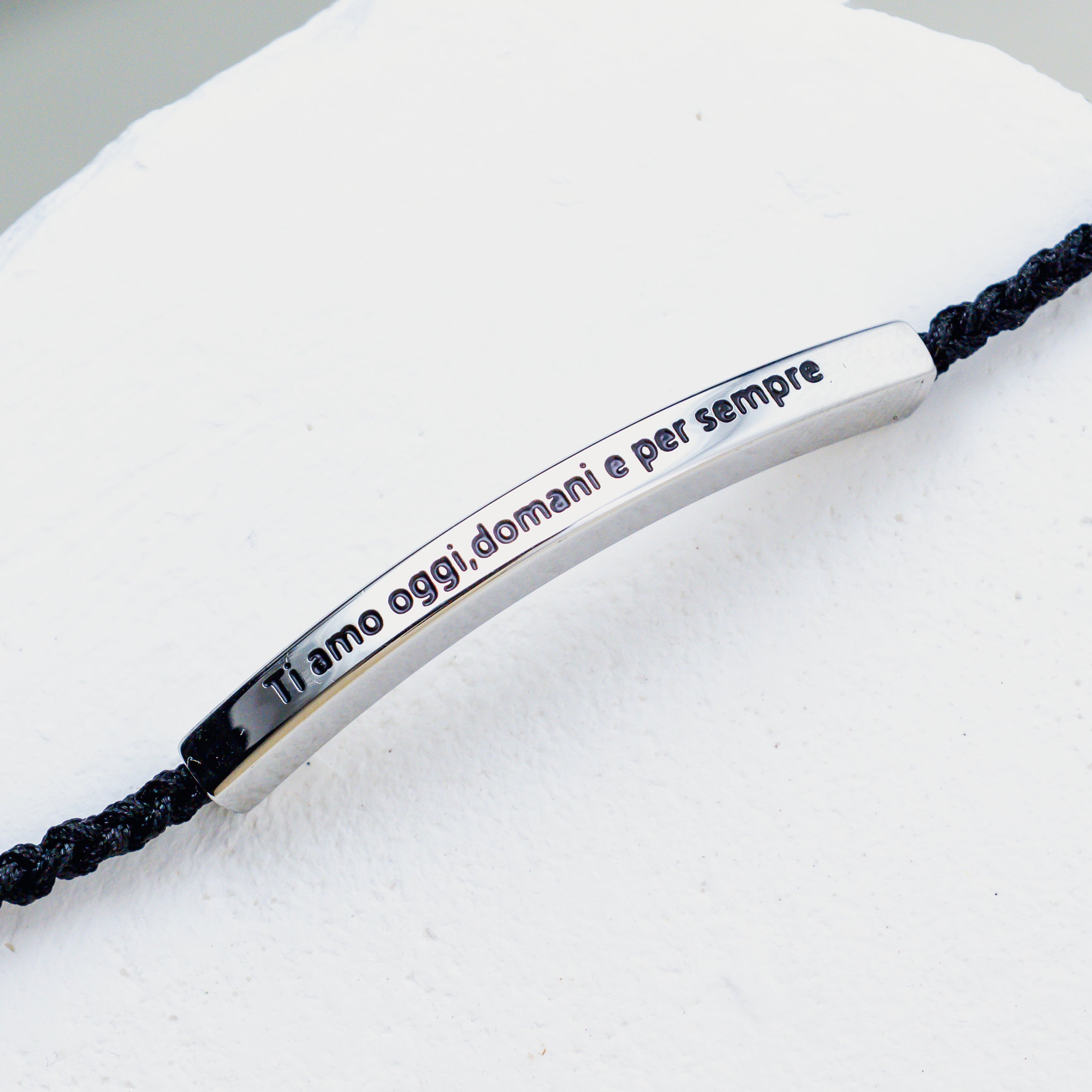 Pulsera con grabado "Te quiero hoy, mañana y siempre