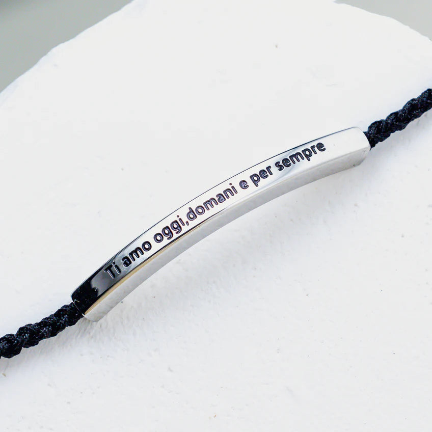 Pulsera con grabado "Te quiero hoy, mañana y siempre